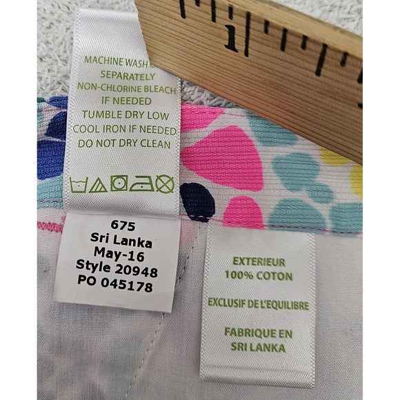 Lilly Pulitzer Adie Shorts Youth Size‎ 14 Multi Tile Wave Cotton Pockets - Picture 6 of 6